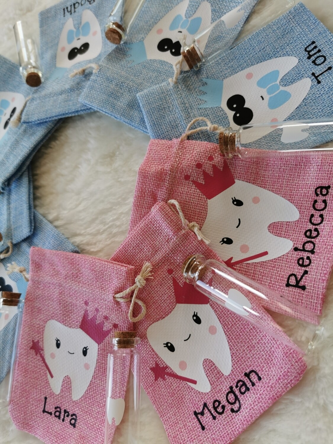 Tooth Fairy Bag, Colour: Pink