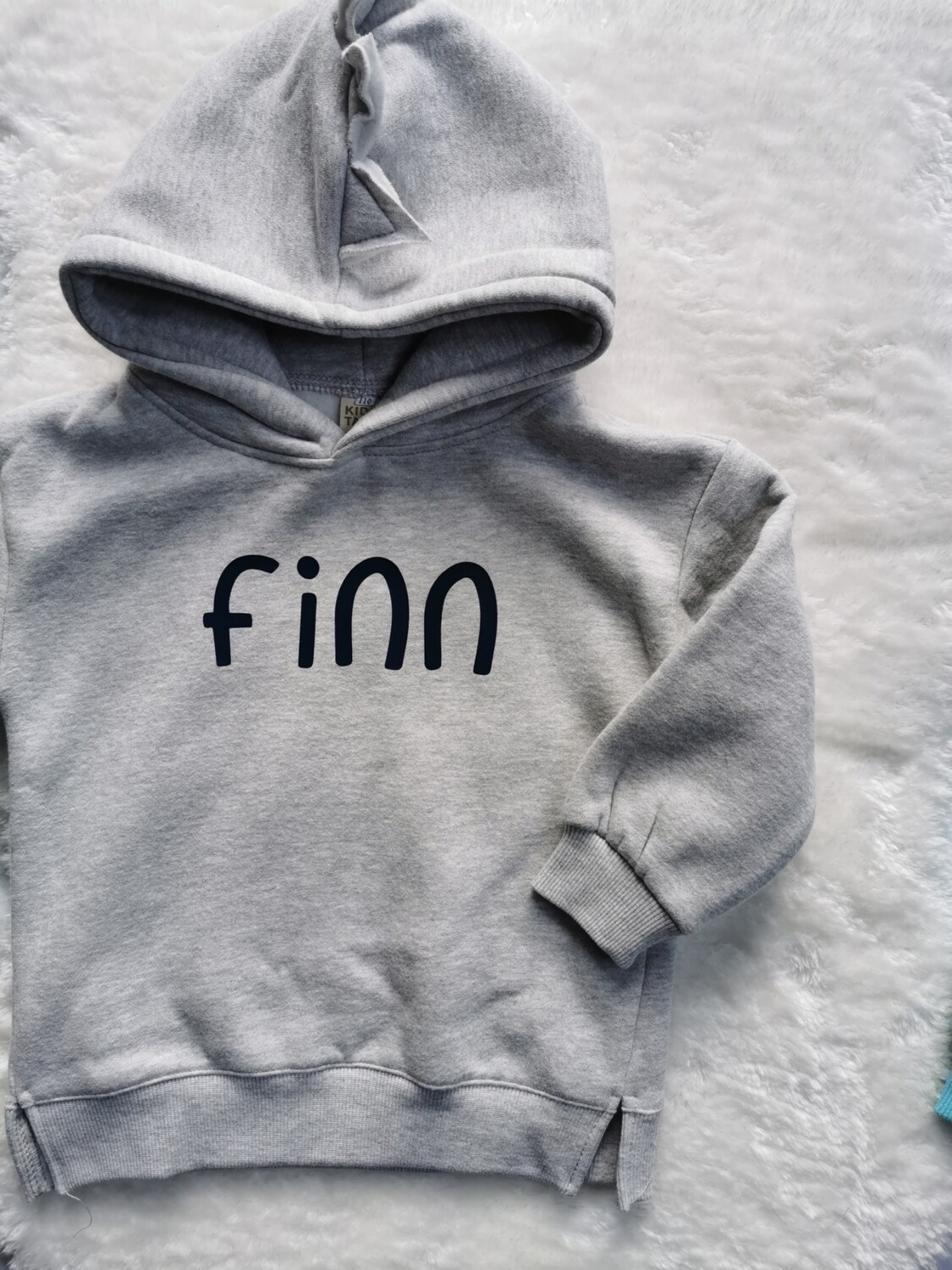 Personalised Dino Hoodie, Size: 2-3 yrs, Colour: Grey