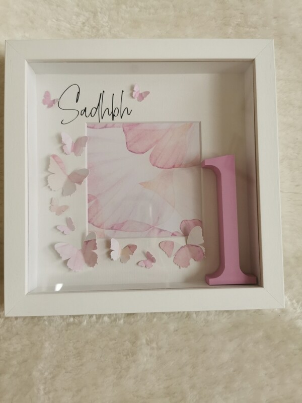 First Birthday Butterfly Photo Frame