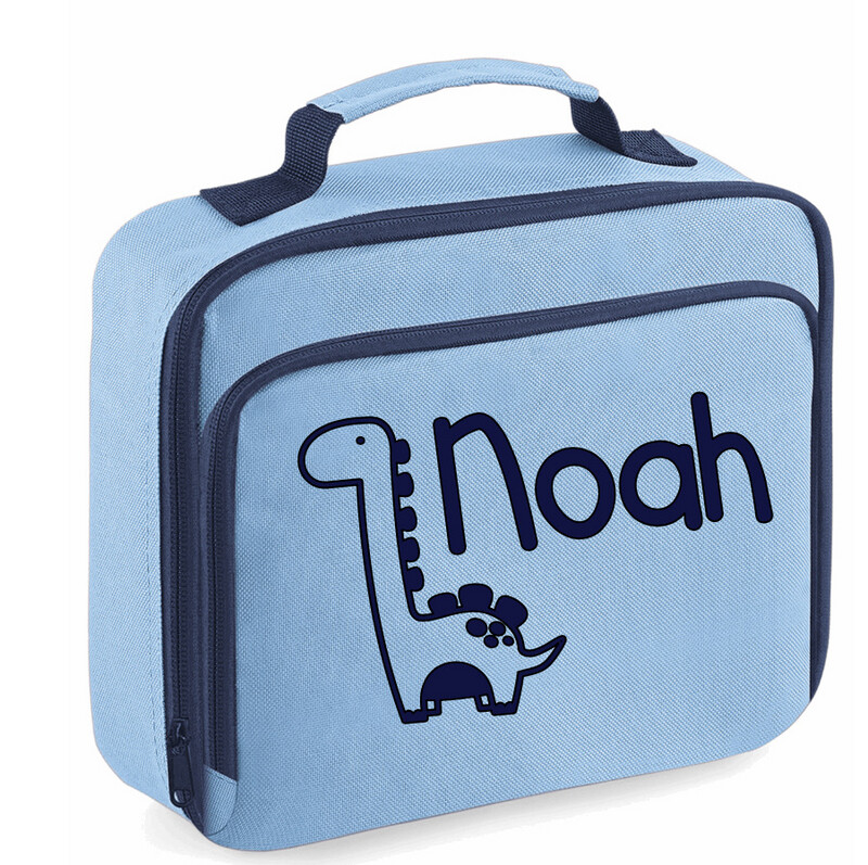 Blue Insulated Personalised School Lunchbag