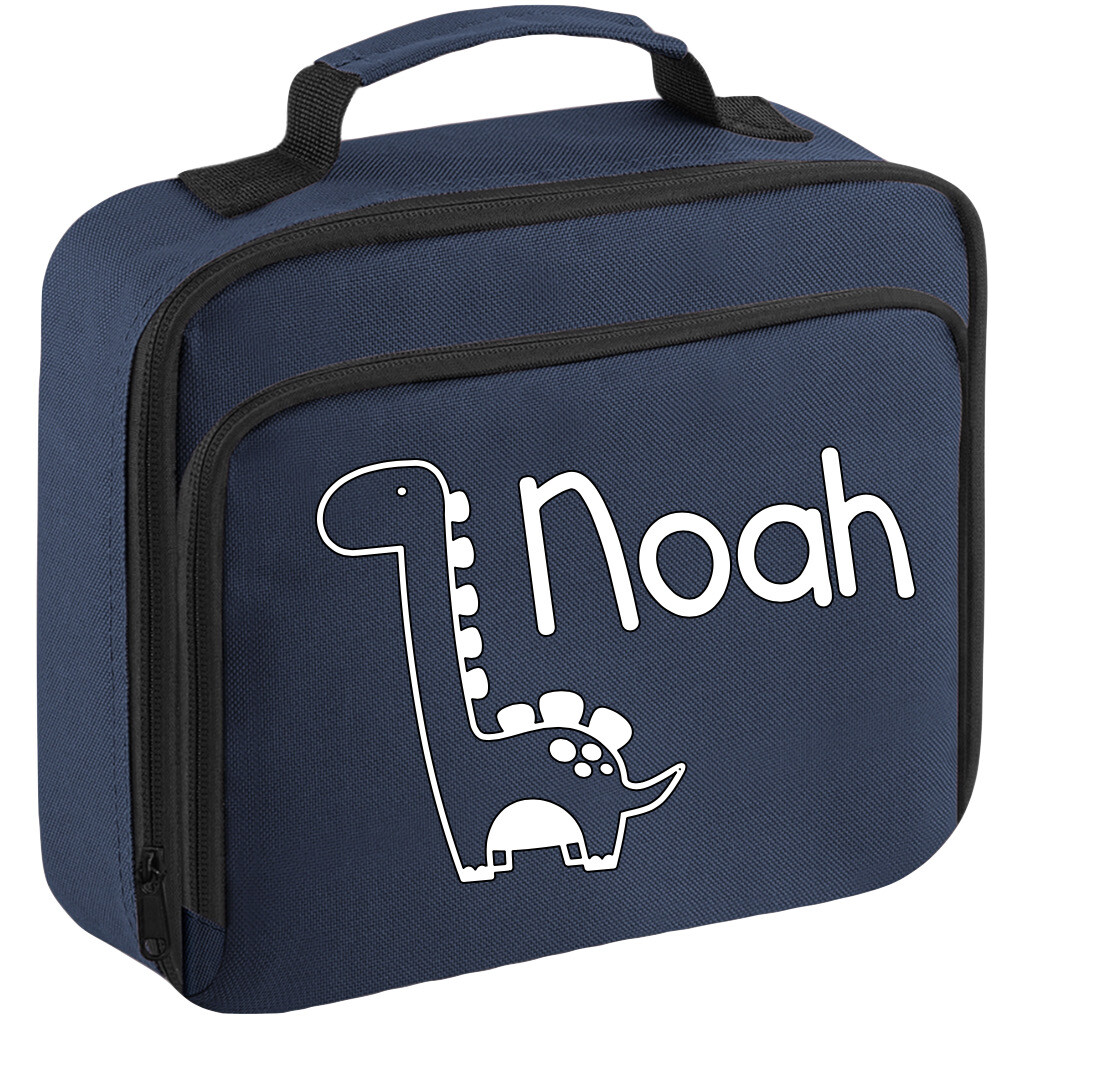 Navy Insulated Personalised School Lunchbag