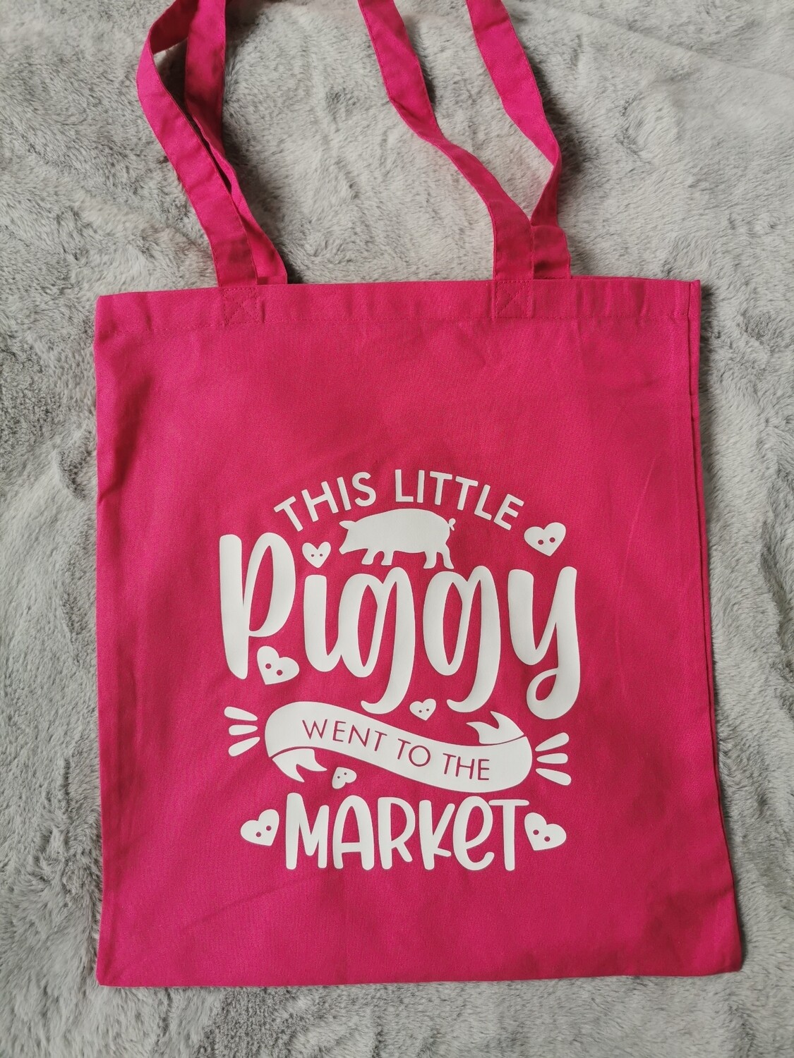 This Little Piggy Went To The Market Tote Bag(Pink)