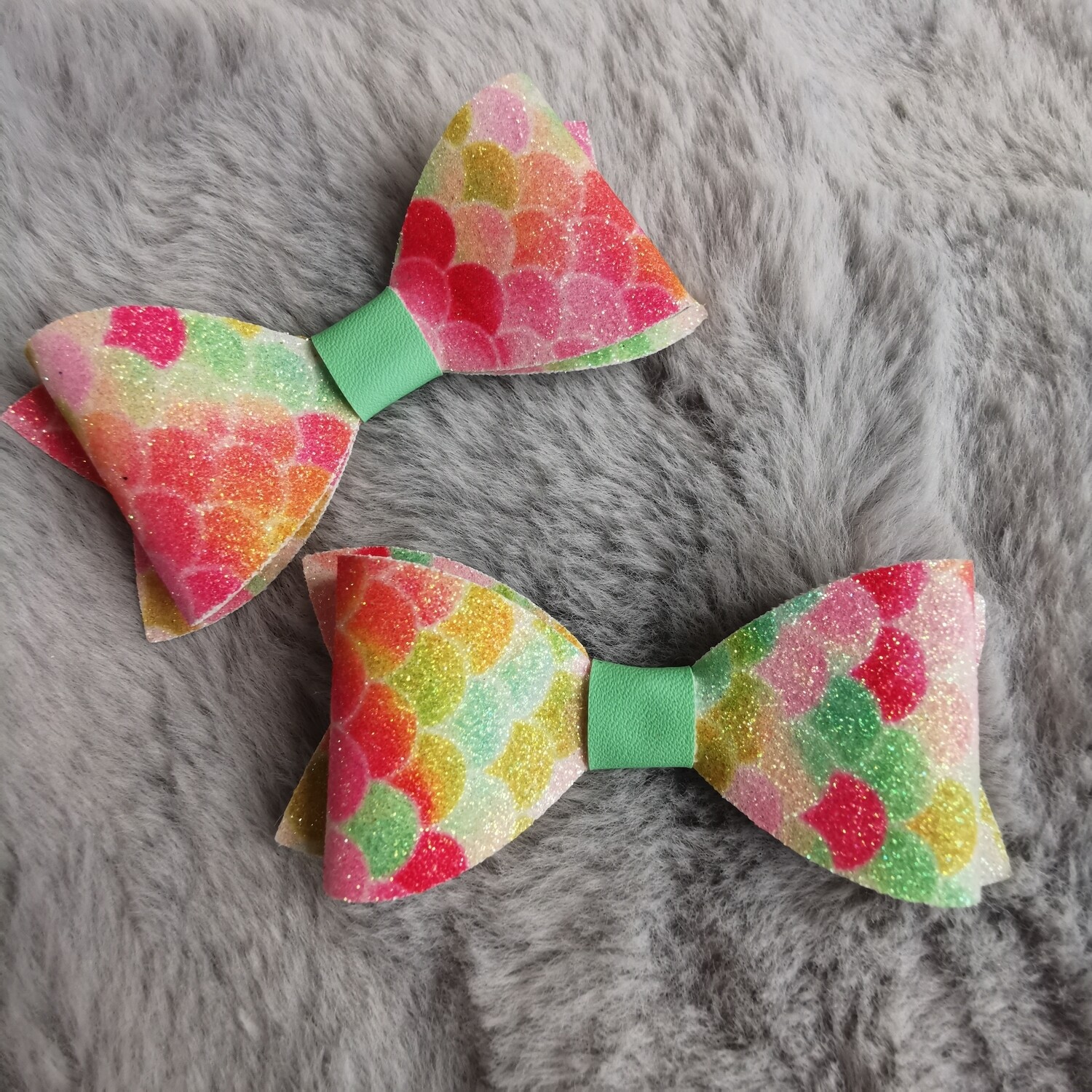Faux Leather Bow Set 8