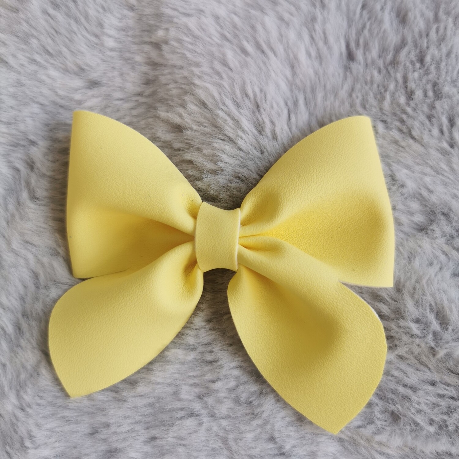 Soft Faux Leather Sailor Bow Lemon 