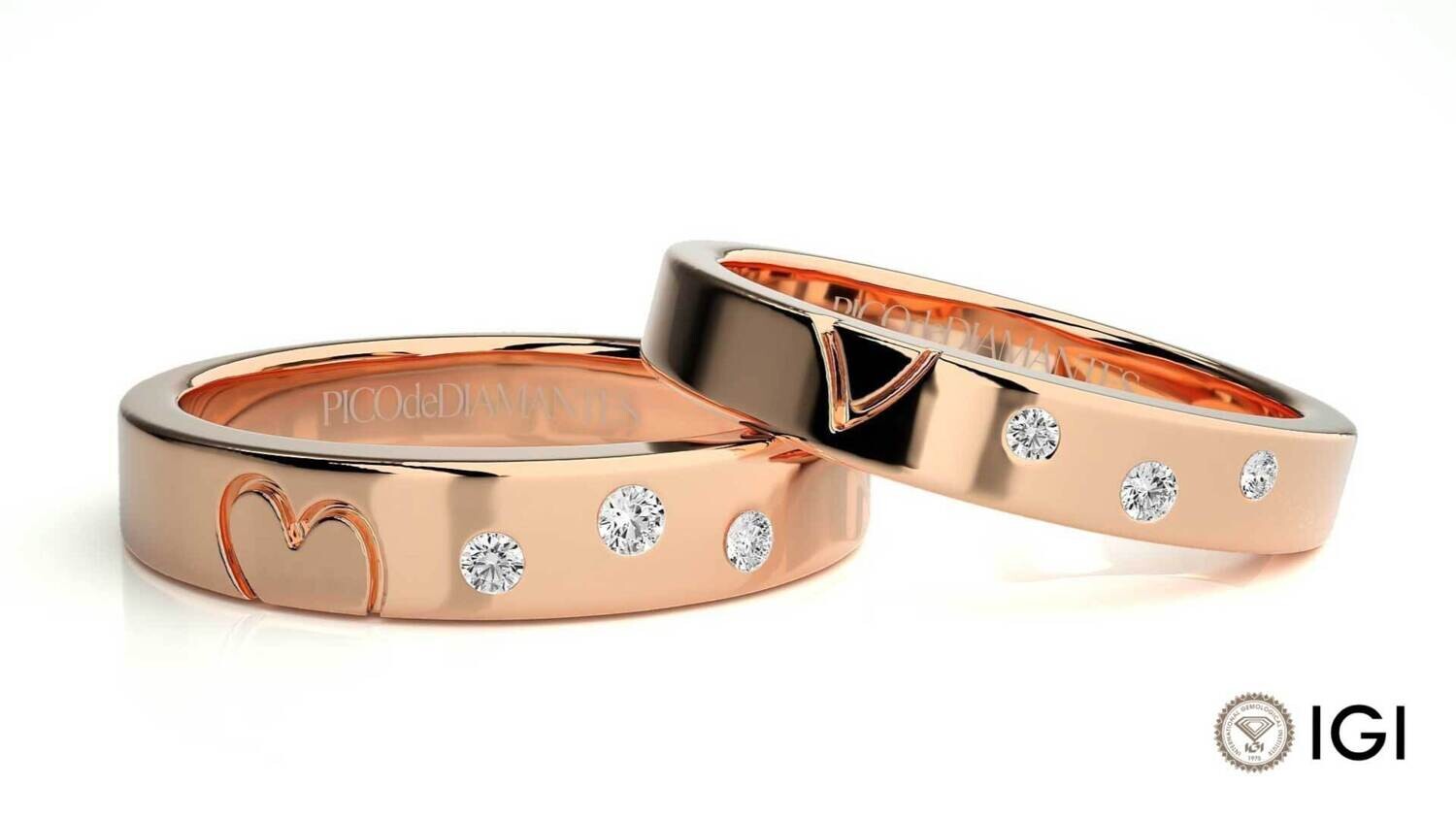 Pareja de alianzas ROYAL