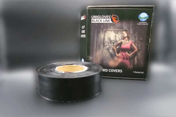 Clip Cord Covers/Sleeves Schläuche Schwarz Rolle á 365m, 5,5cm Breite Clip Cord Covers/Sleeves Schläuche Schwarz Rolle á 365m, 5,5cm Breite