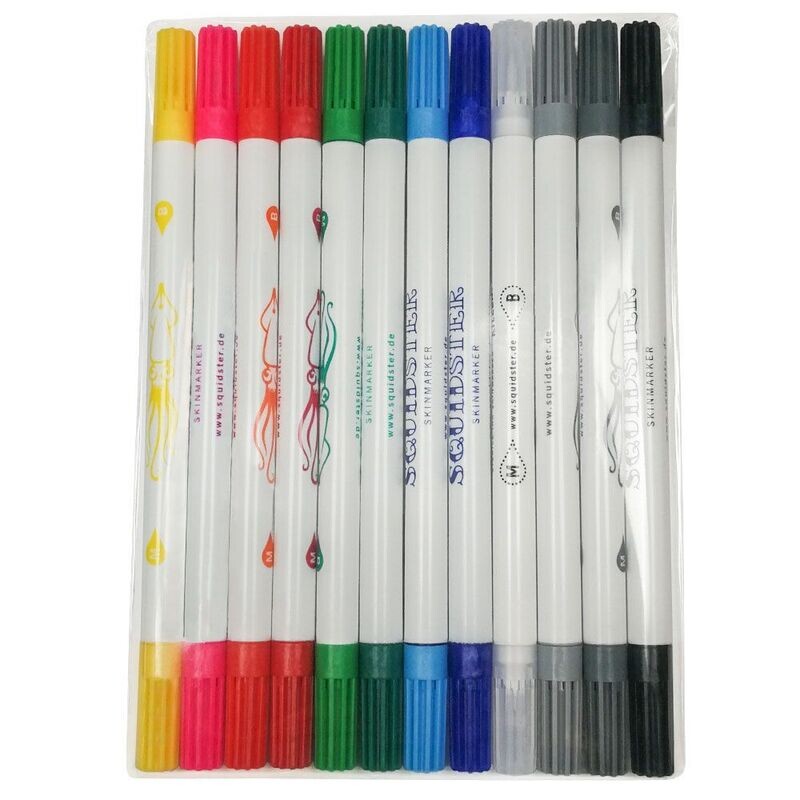 Squidster Skin Marker SET - 11 Farben + 1 Eraser Squidster Skin Marker SET - 11 Farben + 1 Eraser