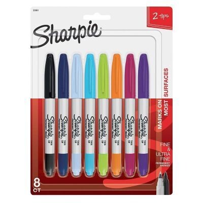 Sharpie Twinmarker Fine und Ultra Fine Bunt 8 Stück Sharpie Twinmarker Fine und Ultra Fine Bunt 8 Stück