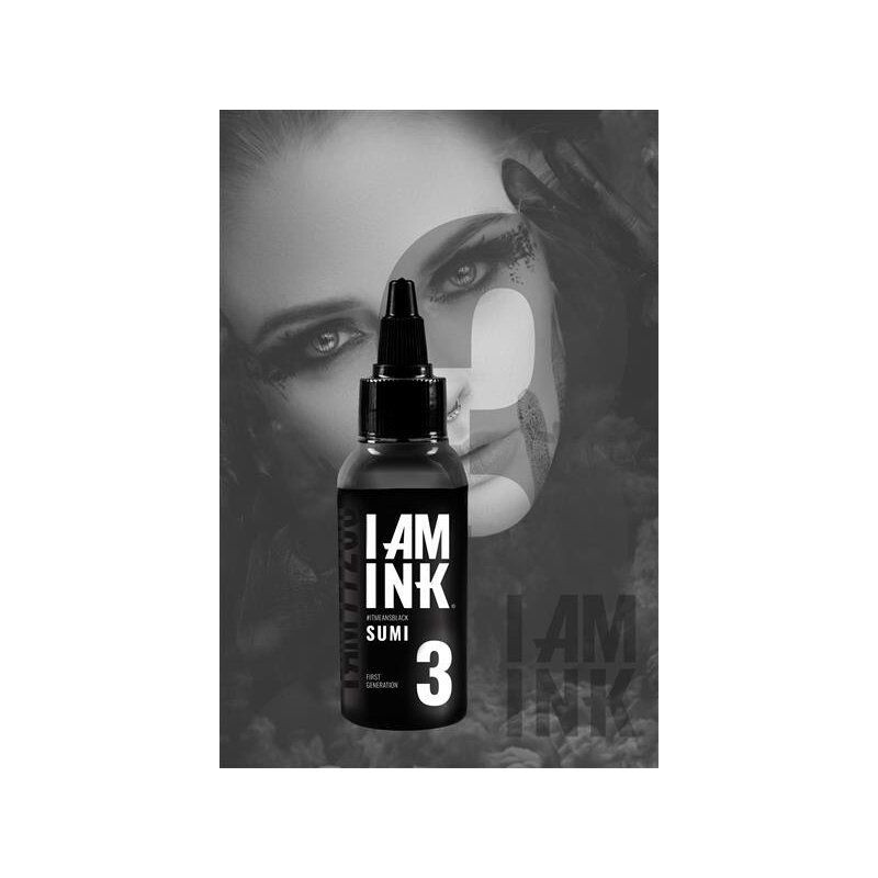 I AM INK® First Generation Nr. 3 Sumi Tattoofarbe I AM INK® First Generation Nr. 3 Sumi Tattoofarbe