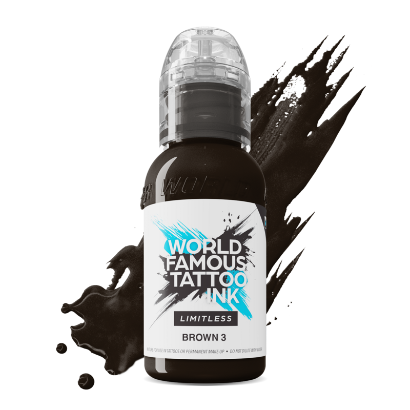 World Famous Limitless Tattoofarbe - Brown 3 30ml World Famous Limitless Tattoofarbe - Brown 3 30ml