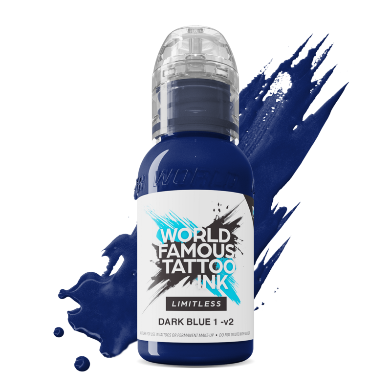 World Famous Limitless Tattoo Ink - Dark Blue 1 v2 30 ml World Famous Limitless Tattoo Ink - Dark Blue 1 v2 30 ml