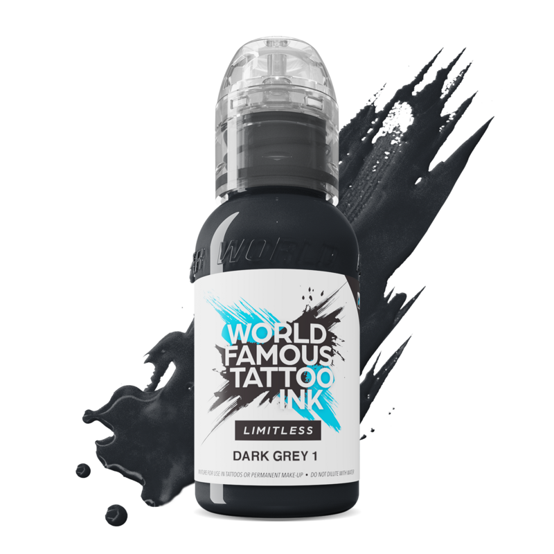 World Famous Limitless Tattoofarbe - Dark Grey 1 30ml