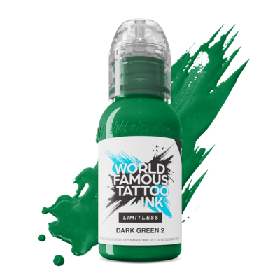 World Famous Limitless Tattoo Ink - Dark Green 2 30 ml