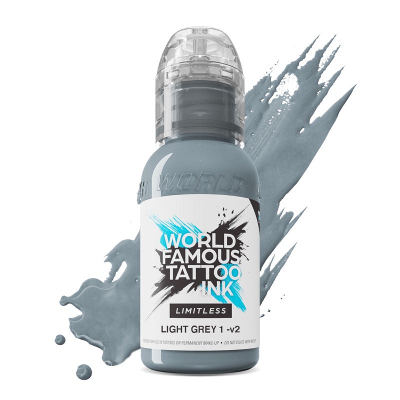 World Famous Limitless Tattoo Ink - Light Grey 1 v2 30 ml World Famous Limitless Tattoo Ink - Light Grey 1 v2 30 ml