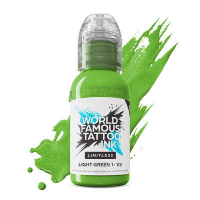 World Famous Limitless Tattoo Ink - Light Green 1 v2 30 ml