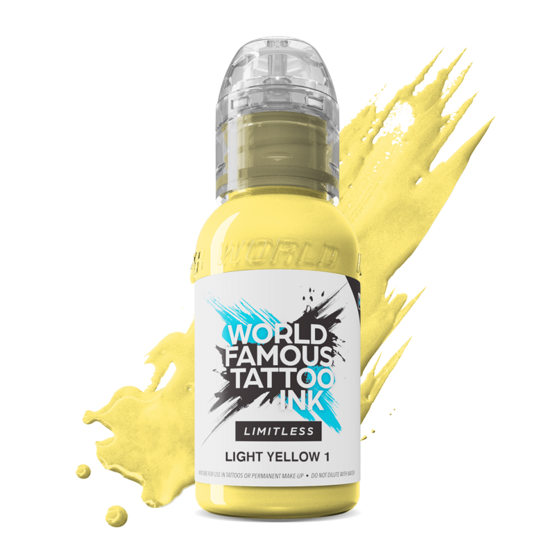 World Famous Limitless Tattoofarbe - Light Yellow 1 30ml World Famous Limitless Tattoofarbe - Light Yellow 1 30ml