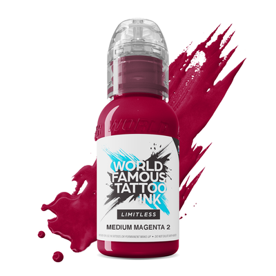 World Famous Limitless Tattoofarbe - Medium Magenta 2 30ml