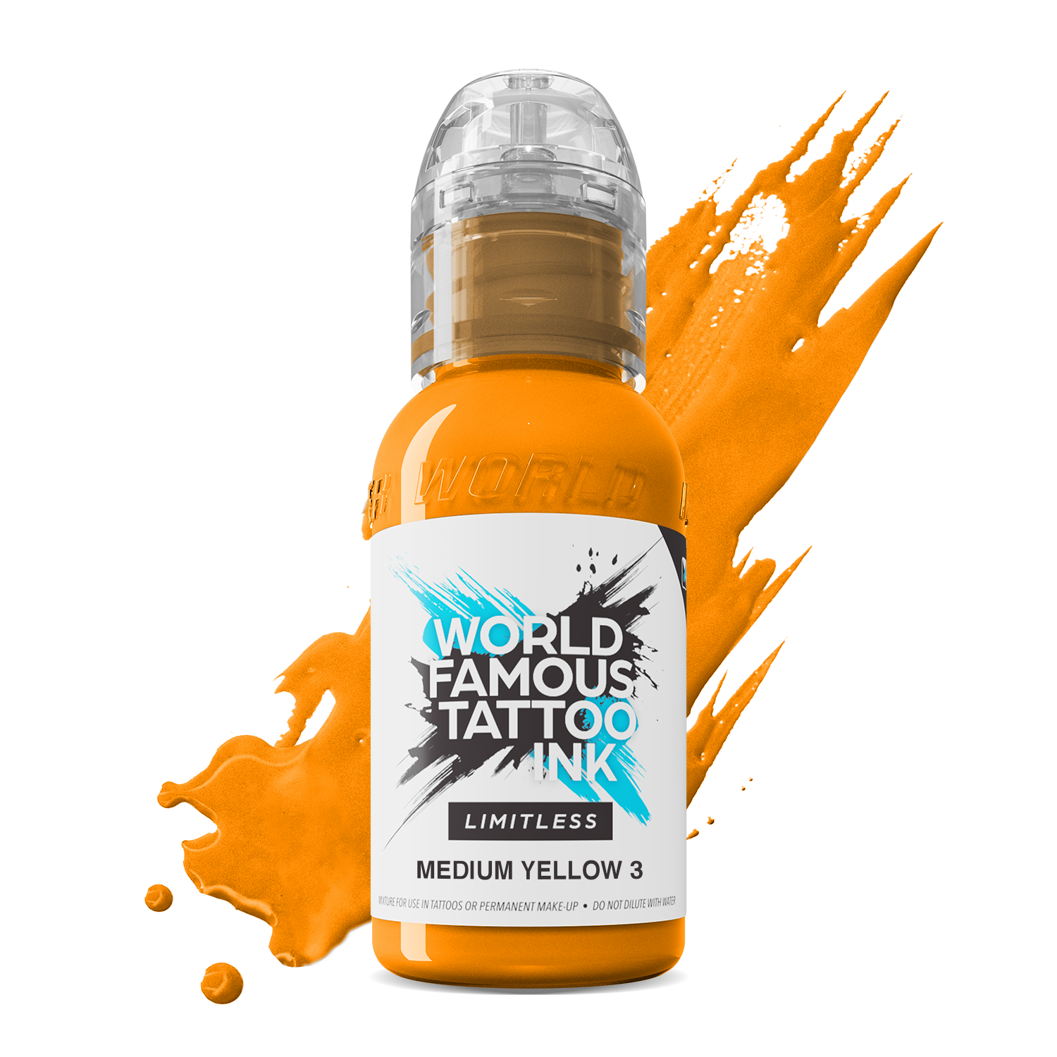 World Famous Limitless Tattoofarbe - Medium Yellow 3 30ml