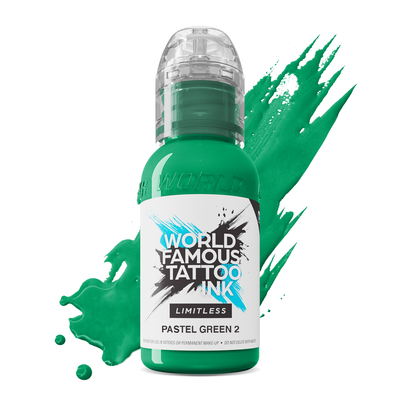World Famous Limitless Tattoo Ink - Pastel Green 2 30 ml