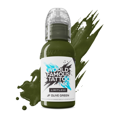 World Famous Limitless Tattoo Ink - JF Olive Green 30 ml