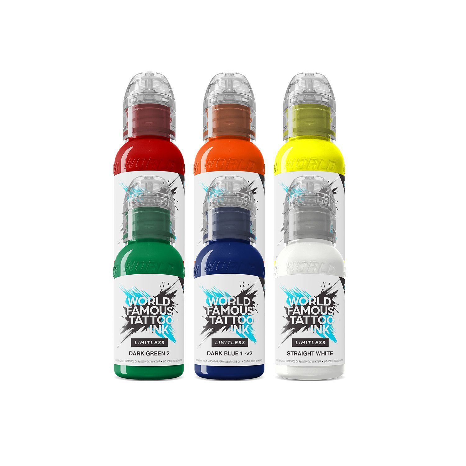 World Famous Limitless Tattoo Ink - Simple Set - 6x 30 ml