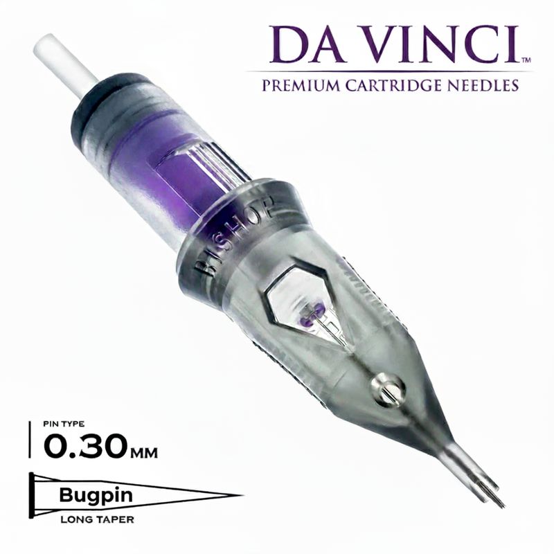 Da Vinci V2 - 0,30mm Round Shader Bugpin- Long Taper (RSLT) - 20 Stück je Packung
