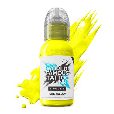 World Famous Limitless Tattoofarbe - Pure Yellow 30ml World Famous Limitless Tattoofarbe - Pure Yellow 30ml