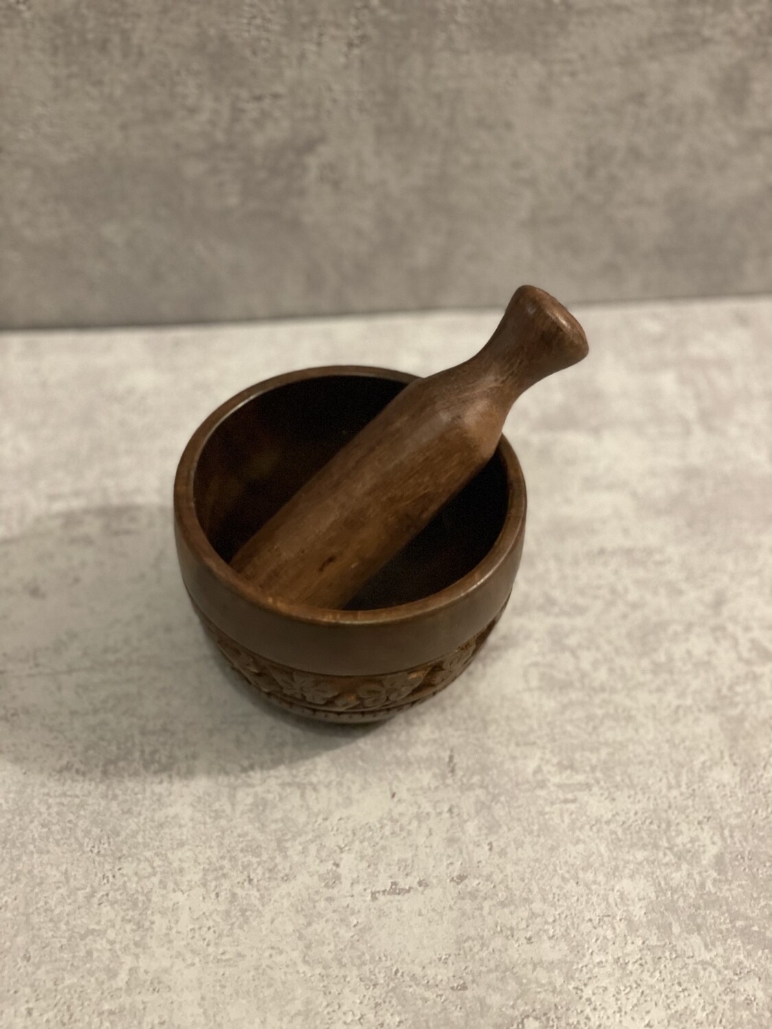Ensemble De Mortier et Pilon en Bois