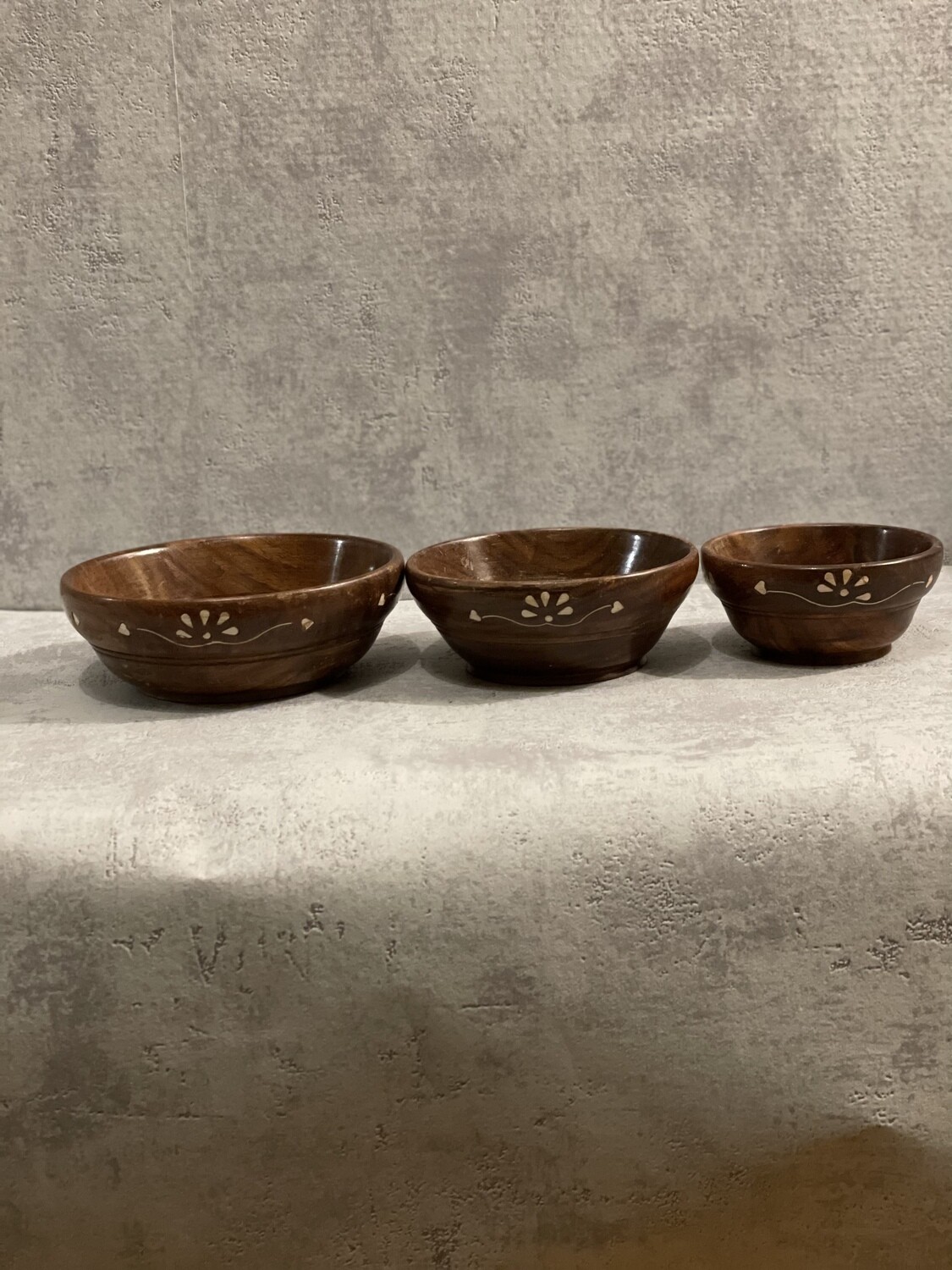 Set 3 bols en bois