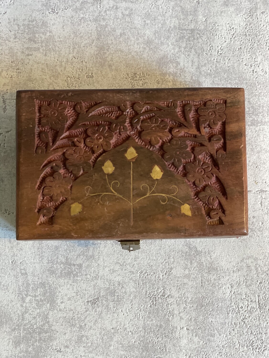 Ensemble de deux  Boîtes à Bijoux Bois Florales