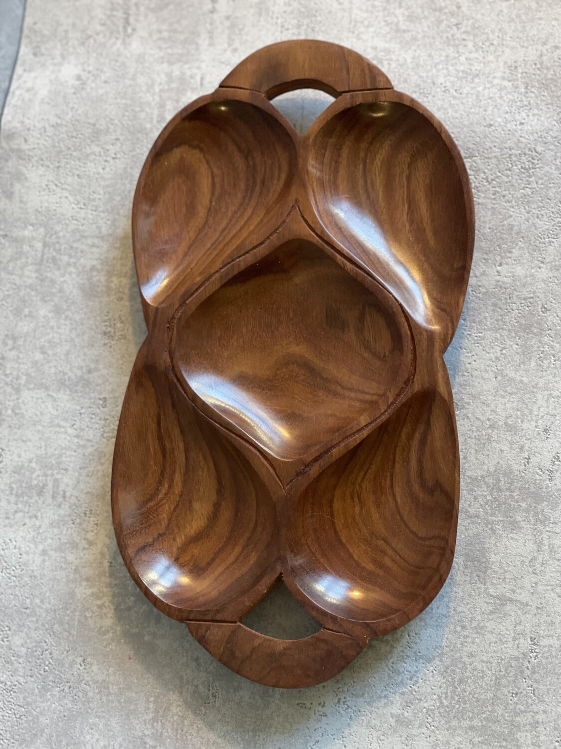 Plateau feuille en bois