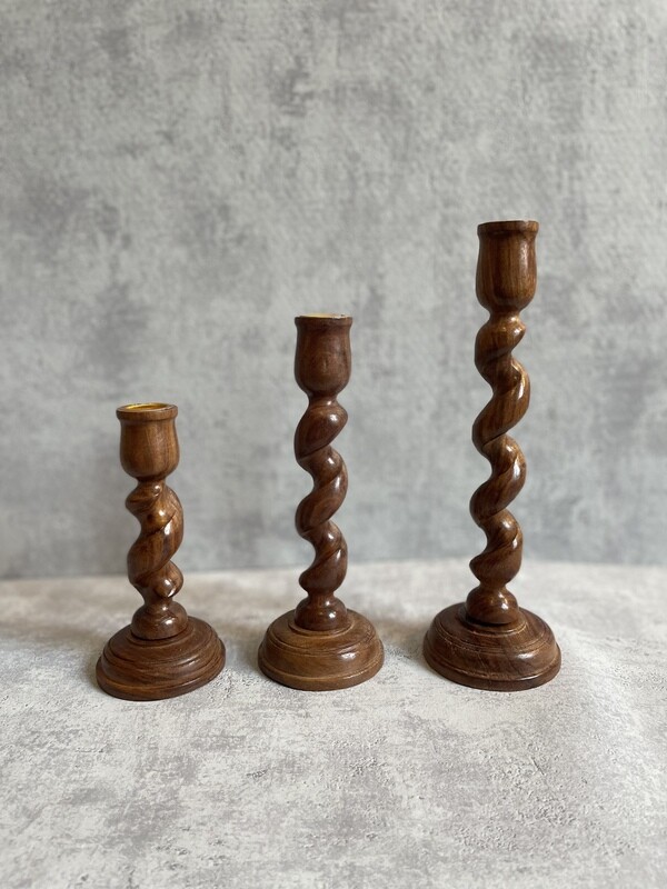 Bougeoirs en bois Tourné