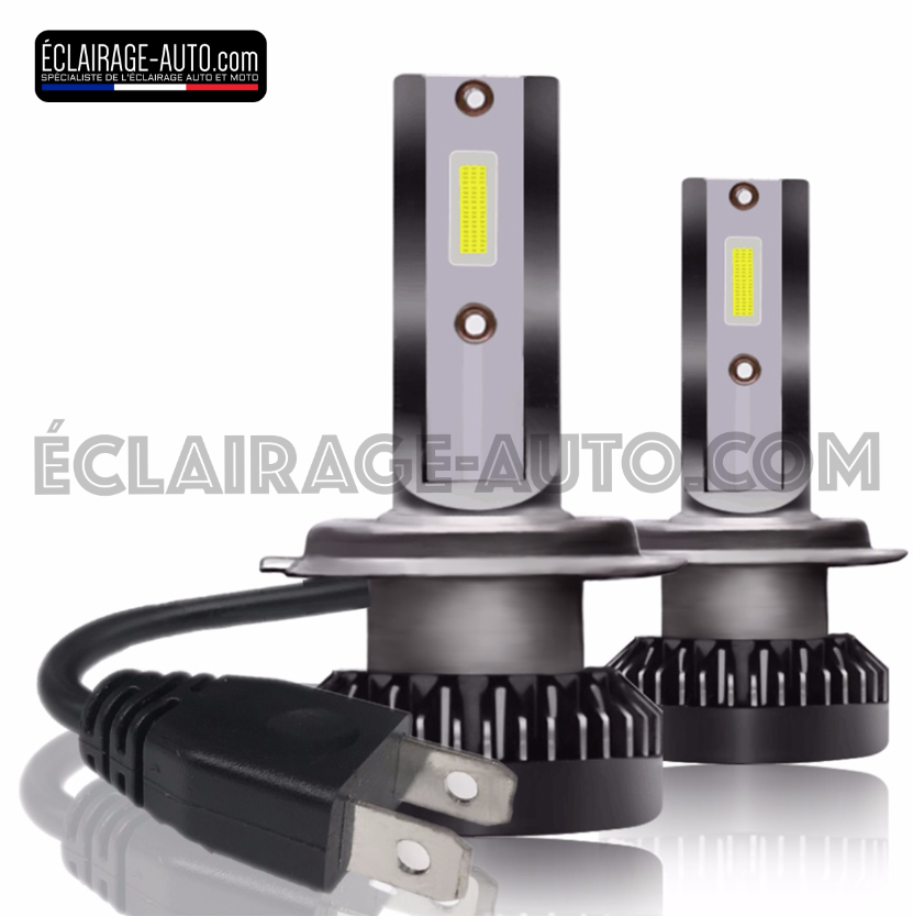 Kit DE 2 AMPOULES LED H7 5000LM POUR AUTO MOTO ET CAMION TAILLE XXS