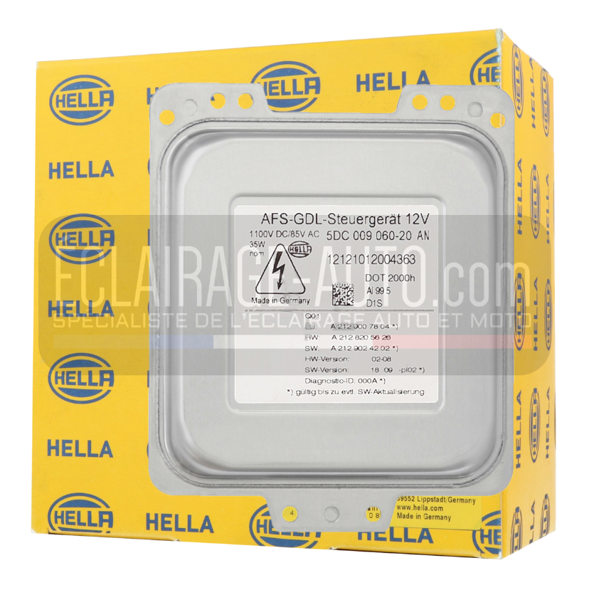 Unité de commande de phare au xénon 12V pour Mercedes-Benz Classe E W212 S212 C207 A207 - HELLA 5DC 009 060-20 AN AFS-GDL