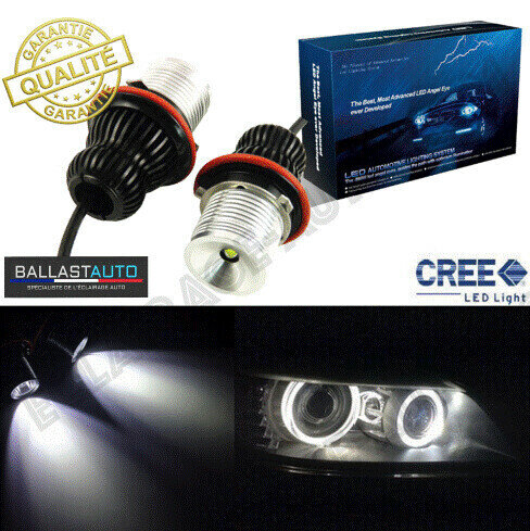 Angel Eyes haut de gamme à leds blanc pour BMW Série 1 5 6 7 X3 X5 - 900LM