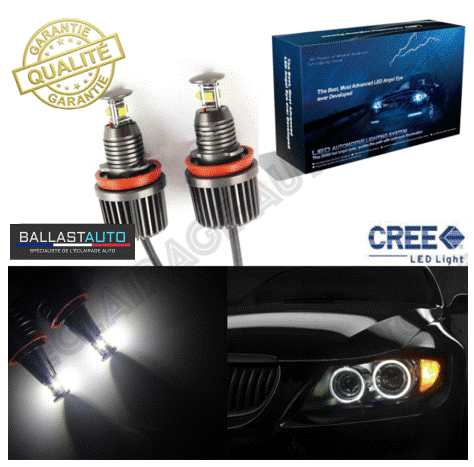Angel Eyes Premium H8 à leds Ultra Blanc pour BMW - 40W 1000LM