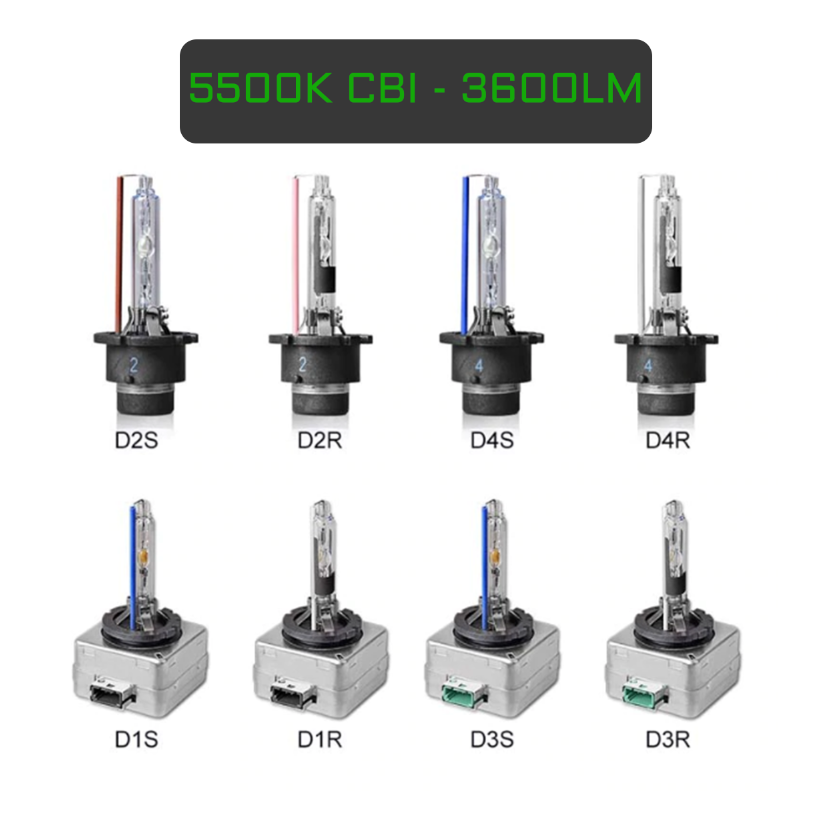 2 AMPOULES XÉNON D1S D1R D2S D2R D3S D3R D4S D4R 12V 35W 5500K CBI - 3600 LM