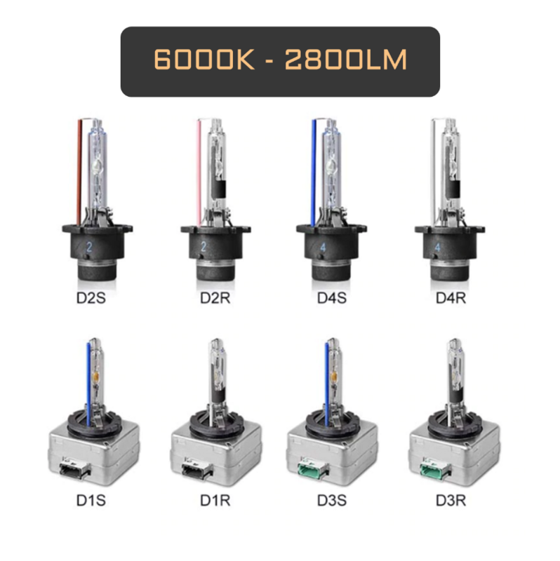 2 AMPOULES XÉNON D1S D1R D2S D2R D3S D3R D4S D4R 12V 35W 6000K - 2800 LM 2 AMPOULES XÉNON D1S D1R D2S D2R D3S D3R D4S D4R 12V 35W 6000K - 2800 LM