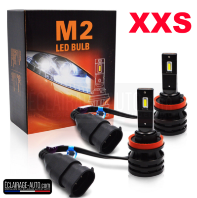 Kit DE 2 AMPOULES LED H11 8000LM POUR AUTO MOTO ET CAMION TAILLE XXS