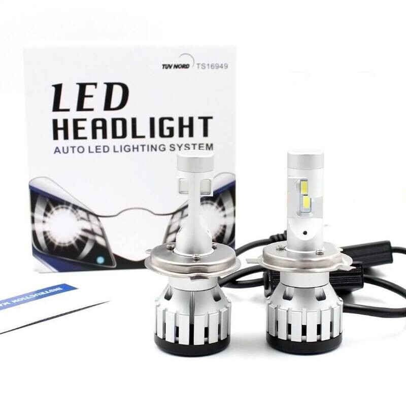 Kit DE 2 AMPOULES PREMIUM LONGUE PORTÉE H4 12000LM POUR AUTO MOTO ET CAMION