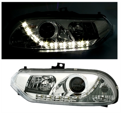 Phares à LED pour Alfa Romeo 156 en chrome