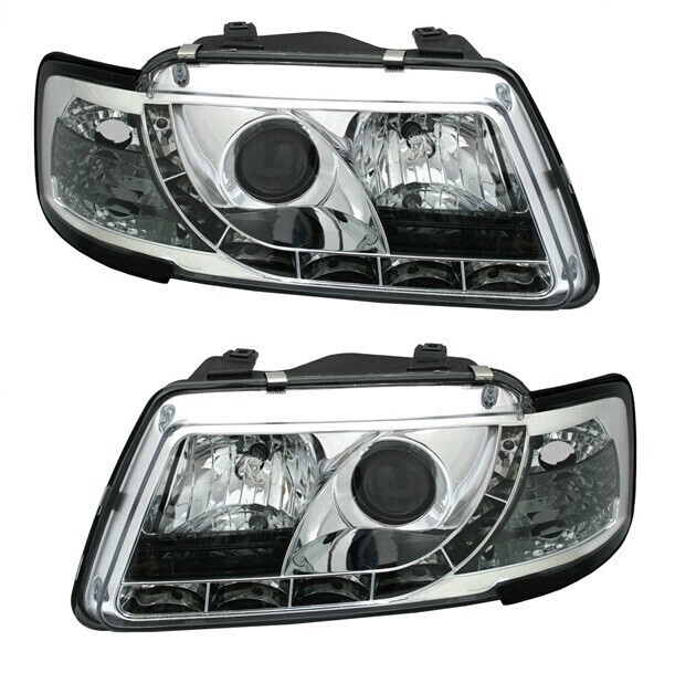 Paire de phares avant Devil Eyes LED pour Audi A3 8L 1996 - 2000