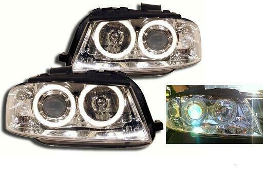 Paire de phares Angel Eyes pour Audi A3 8P 2003 - 2008