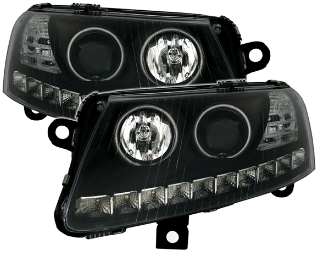 Phares Angel Eyes à LED pour Audi A6 4F C6 2004 - 2008