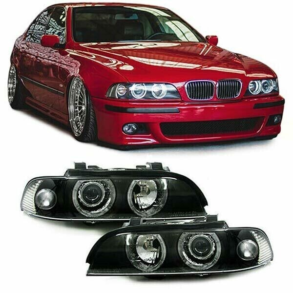 Paire de phares Angel Eyes avant pour BMW Série 5 E39 1995 - 2000