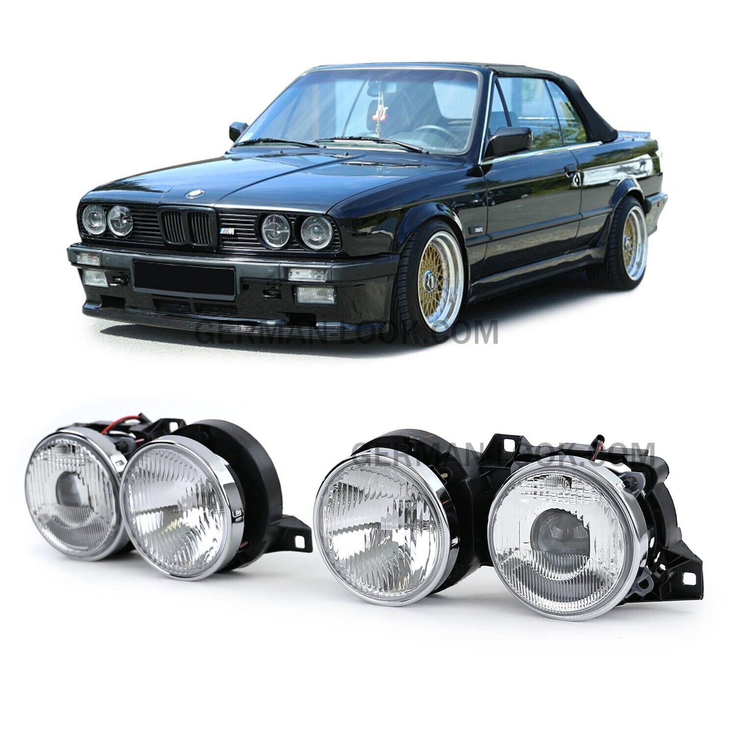 Paire de phares avant pour BMW Série 3 E30 1987 - 1993