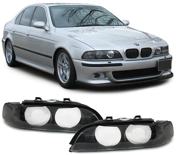 Verres d'optique / vitres de phare avant avec clignotants pour BMW Série 5 E39 1995 - 2000