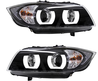 Paire de phares avant look Pack M Performance pour BMW E90 E91 2005- 2008