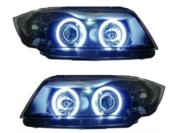 Paire de phares Angel Eyes look Pack M Performance pour BMW E91 2005- 2008