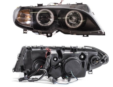 Paire de phares Angel Eyes look Pack M Performance pour BMW E46 2001 - 2005